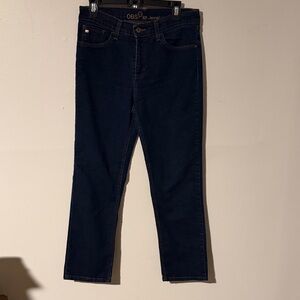 Women's Straight Leg Jeans - Dark Blue
